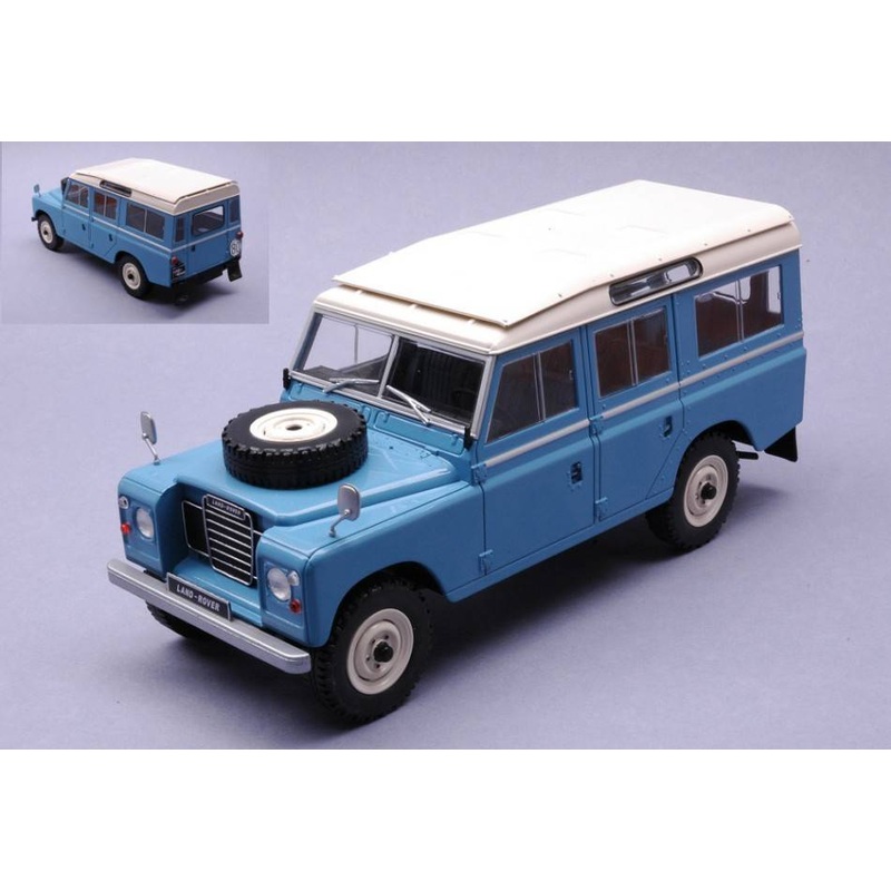 SCALE MODEL COMPATIBLE WITH LAND ROVER SEIRE III 109 1980 LIGHT BLUE 1:24 WHITEBOX WB124150