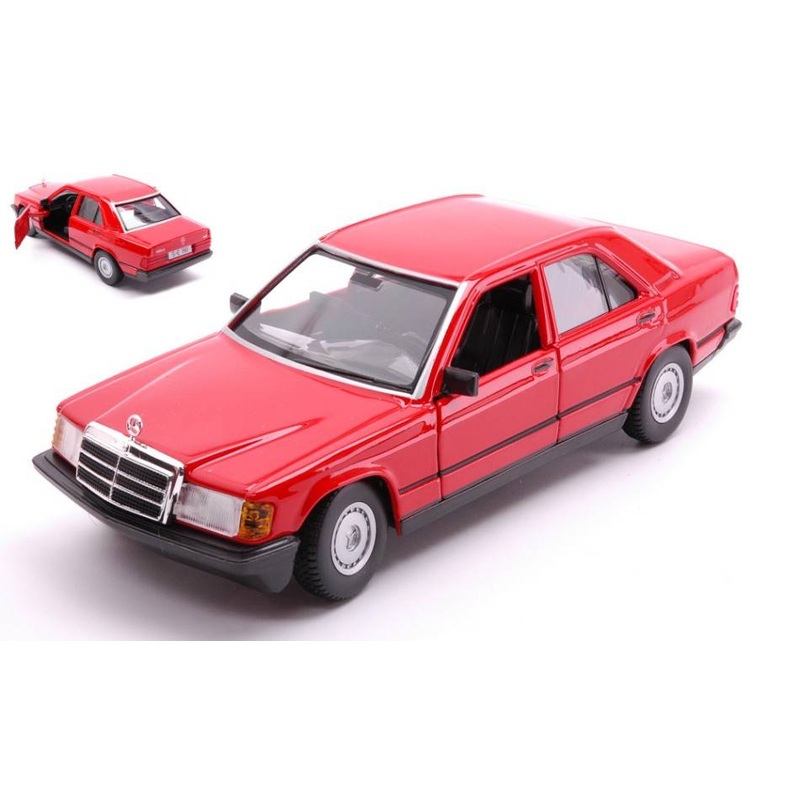 SCALE MODEL COMPATIBLE WITH MERCEDES 190E 1987 RED 1:24 BURAGO BU21103R