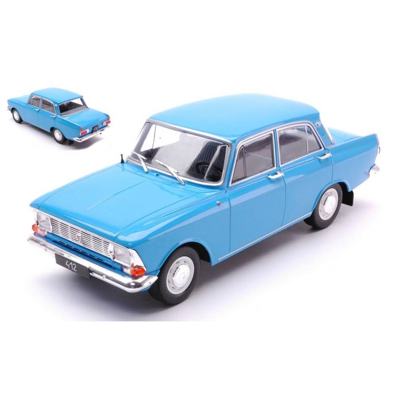 SCALE MODEL COMPATIBLE WITH MOSKWITSCH 412 1970 LIGHT BLUE 1:24 WHITEBOX WB124196
