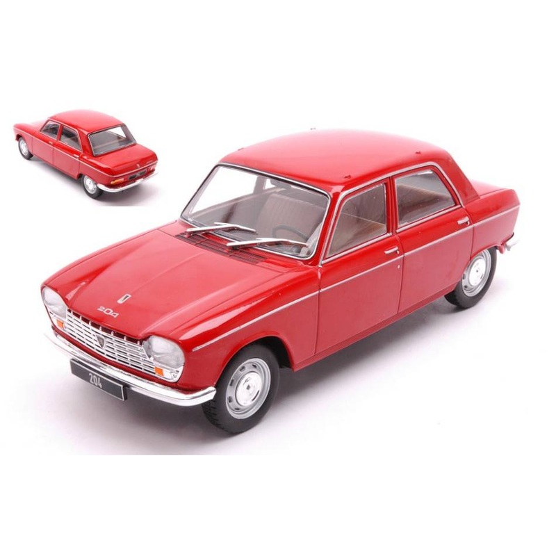 SCALE MODEL COMPATIBLE WITH PEUGEOT 204 1968 RED 1:24 WHITEBOX WB124181
