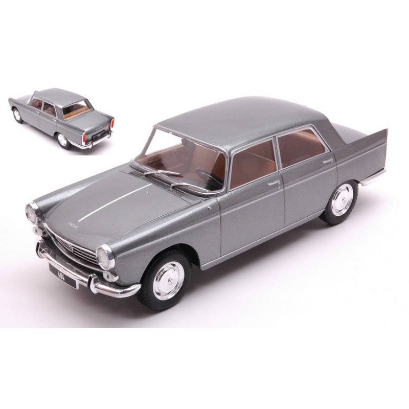 SCALE MODEL COMPATIBLE WITH PEUGEOT 404 1960 MET.GREY 1:24 WHITEBOX WB124160
