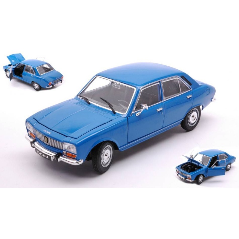 SCALE MODEL COMPATIBLE WITH PEUGEOT 504 1975 BLUE 1:24 WELLY WE24001