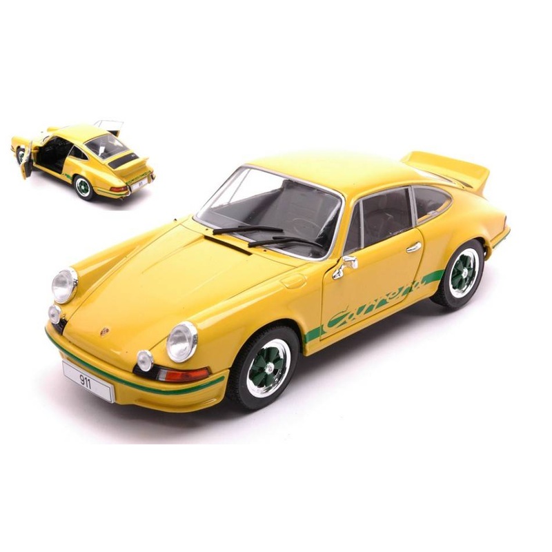 SCALE MODEL COMPATIBLE WITH PORSCHE 911 CARRERA 2.7 RS 1972 YELLOW/GREEN 1:24 WHITEBOX WB124189