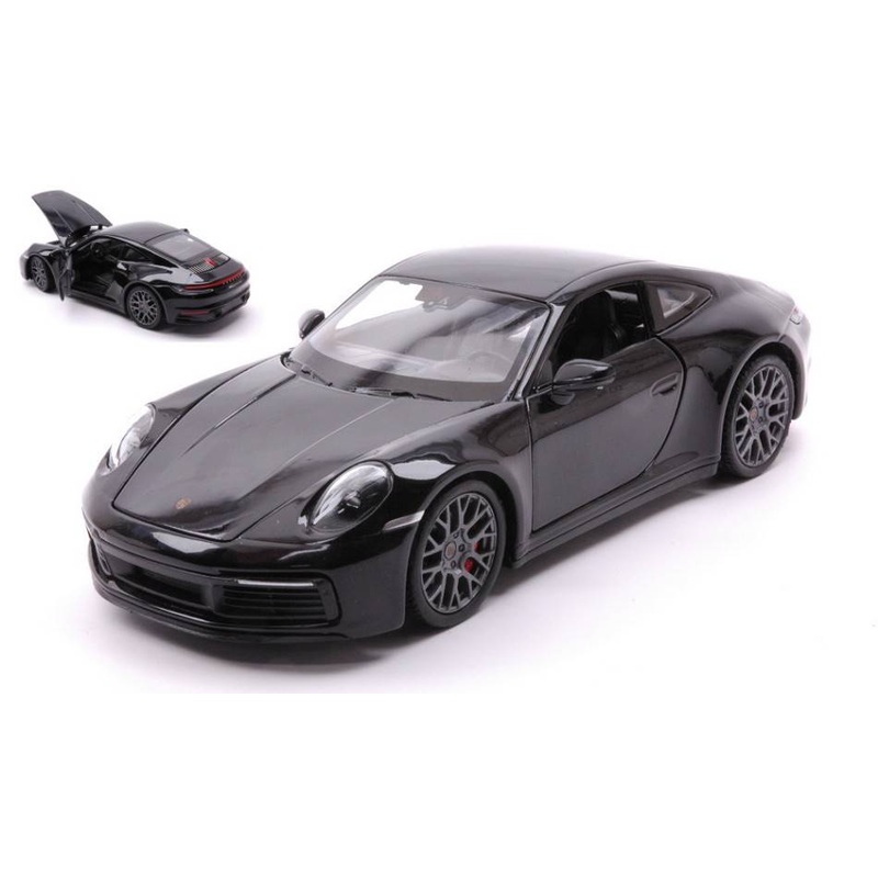 SCALE MODEL COMPATIBLE WITH PORSCHE 911 CARRERA 4S BLACK 1:24 WELLY WE24099BK