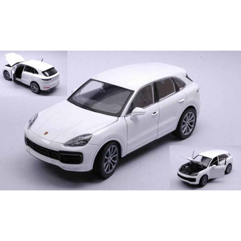 SCALE MODEL COMPATIBLE WITH PORSCHE CAYENNE TURBO WHITE 1:24 WELLY WE24092W