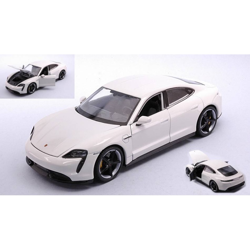 SCALE MODEL COMPATIBLE WITH PORSCHE TAYCAN TURBO S WHITE 1:24 WELLY WE24107W