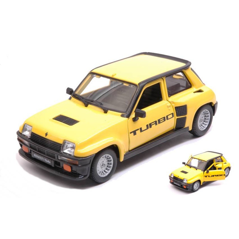 SCALE MODEL COMPATIBLE WITH RENAULT 5 RURBO 1982 YELLOW/BLACK 1:24 BURAGO BU21088R