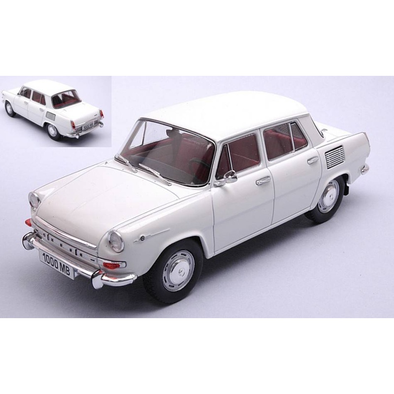 SCALE MODEL COMPATIBLE WITH SKODA 100 MB 1968 WHITE 1:24 WHITEBOX WB124162
