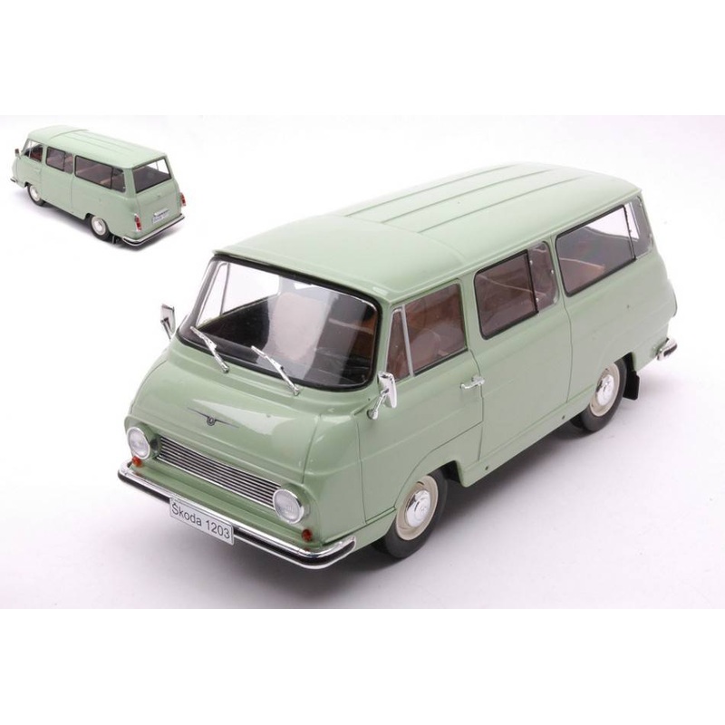 SCALE MODEL COMPATIBLE WITH SKODA 1203 1968 LIGHT GREEN 1:24 WHITEBOX WB124176