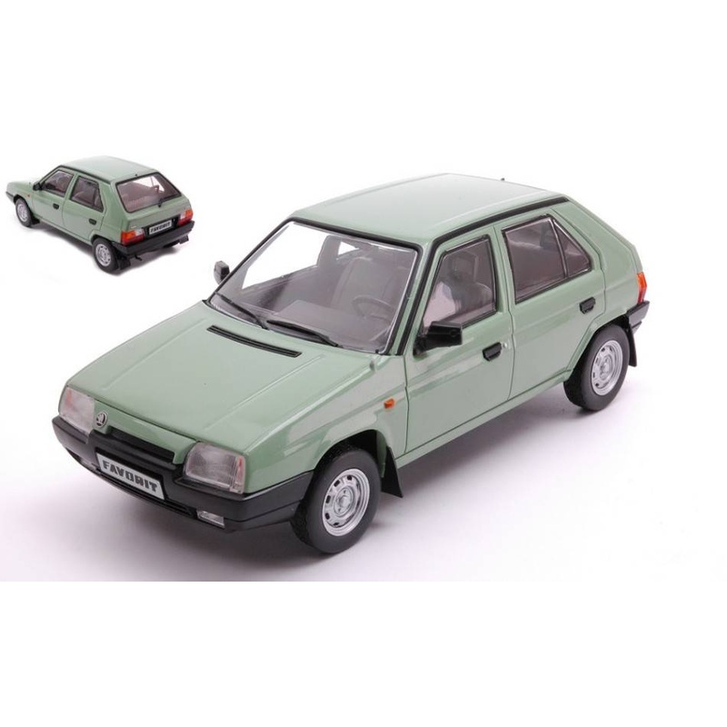 SCALE MODEL COMPATIBLE WITH SKODA FAVORIT 1987 GREEN 1:24 WHITEBOX WB124197