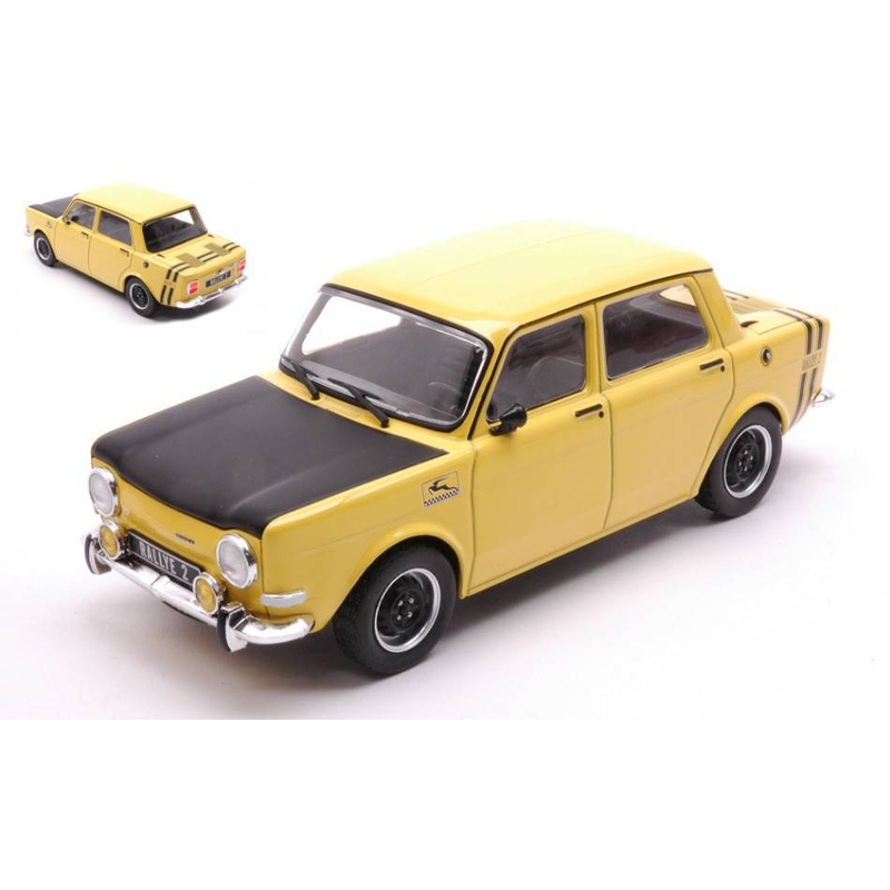 SCALE MODEL COMPATIBLE WITH SMCA 100 RALLY 2 YELLOW/MATT BLACK 1:24 WHITEBOX WB124153