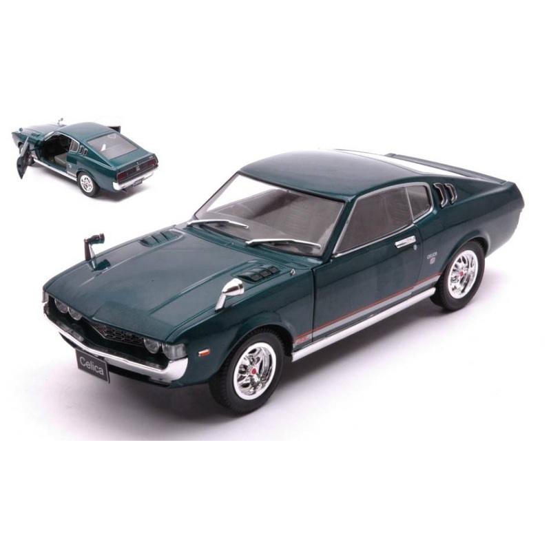 SCALE MODEL COMPATIBLE WITH TOYOTA CELICA LB 2000 GT RIGHT HAND DRIVE DARK GREEN METAL 1:24 WHITEBOX WB124142