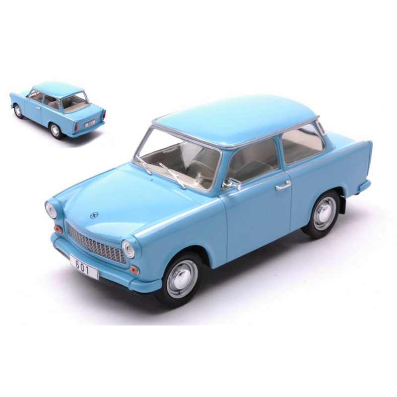 SCALE MODEL COMPATIBLE WITH TRABANT 601 1965 LIGHT BLUE 1:24 WHITEBOX WB124169