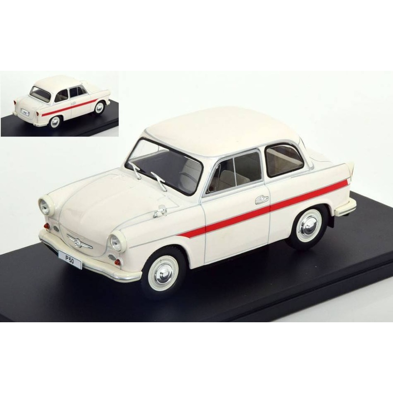 SCALE MODEL COMPATIBLE WITH TRABANT P 50 1959 LIGHT BEIGE 1:24 WHITEBOX WB124186