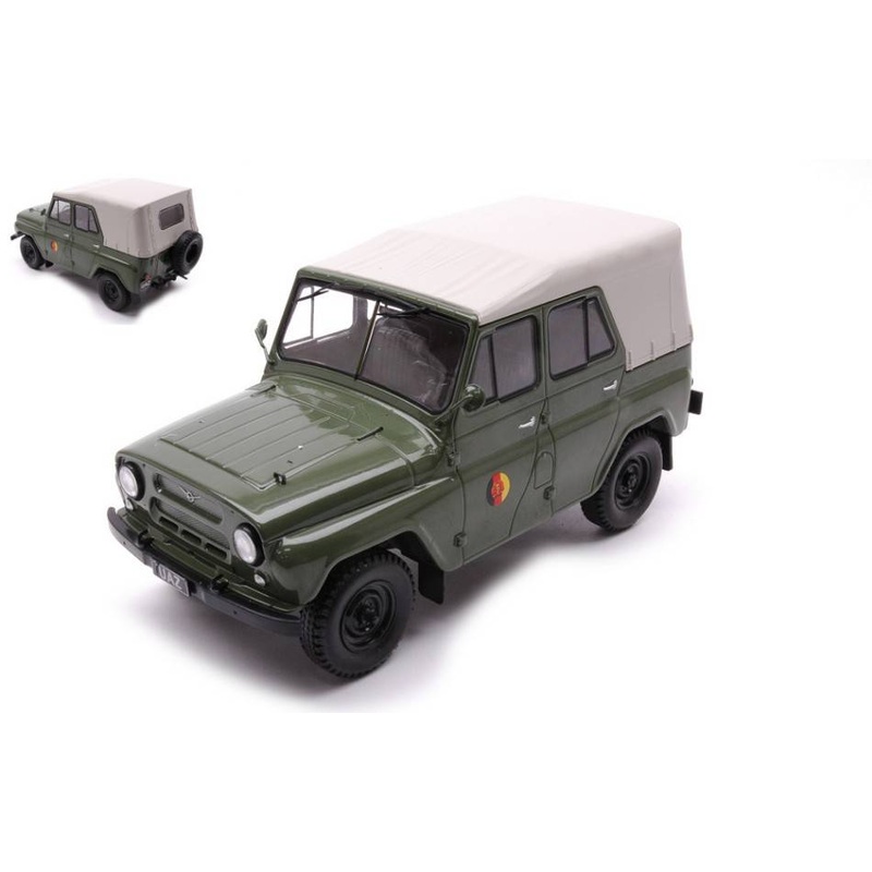 SCALE MODEL COMPATIBLE WITH UAZ 469 OLIVE 1:24 WHITEBOX WB124143 DIE CAST