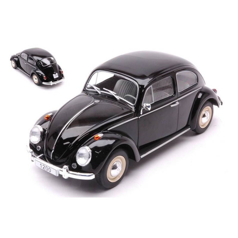 SCALE MODEL COMPATIBLE WITH VW KAFER 1200 1960 BLACK 1:24 WHITEBOX WB124177