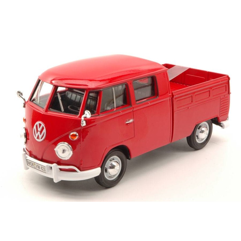 SCALE MODEL COMPATIBLE WITH VW TYPE 2 (T1) PICK UP RED 1:24 MOTORMAX MTM79343R