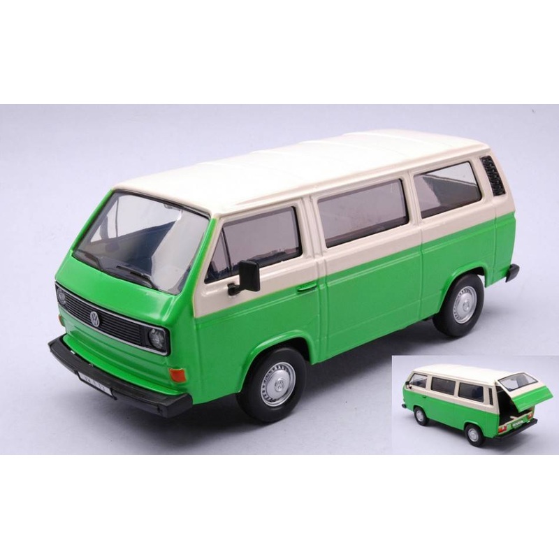 SCALE MODEL COMPATIBLE WITH VW TYPE 2 (T3) GREEN/WHITE 1:24 MOTORMAX MTM79376GN
