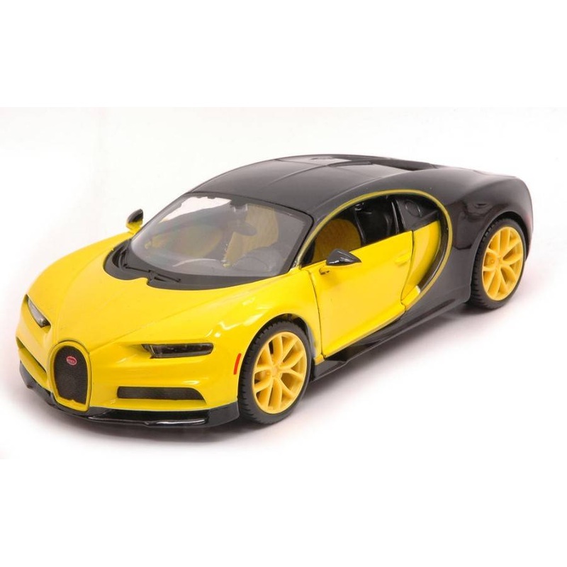 SCALE MODEL COMPATIBLE WITH BUGATTI CHIRON 2018 YELLOW 1:24 MAISTO MI31514Y