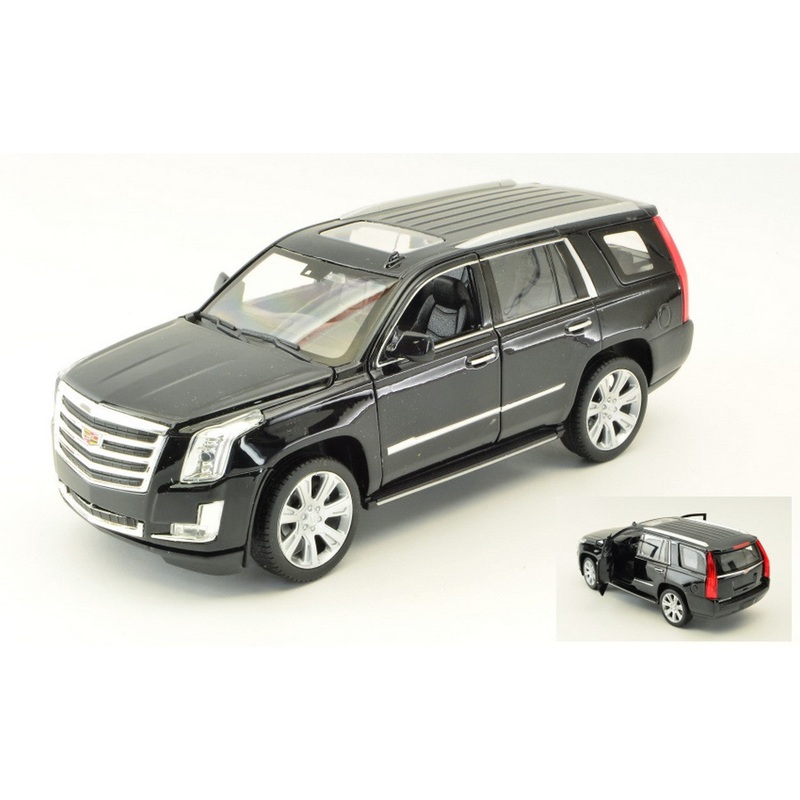 SCALE MODEL COMPATIBLE WITH CADILLAC ESCALADE BLACK 1:24-27 WELLY WE24084BK
