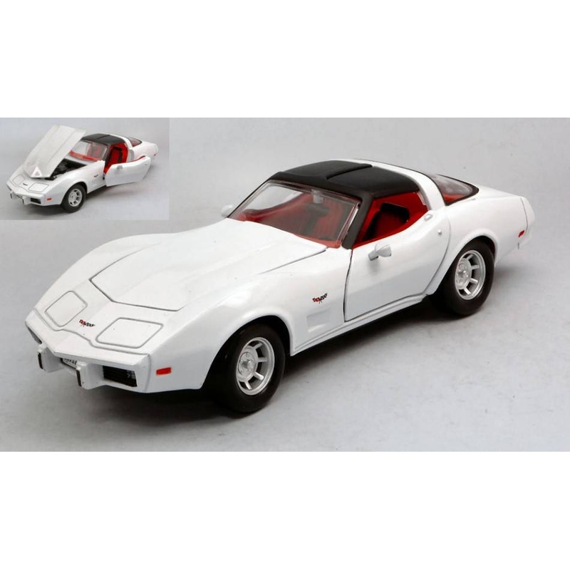 SCALE MODEL COMPATIBLE WITH CHEVROLET CORVETTE 1979 WHITE 1:24 MOTORMAX MTM73244W