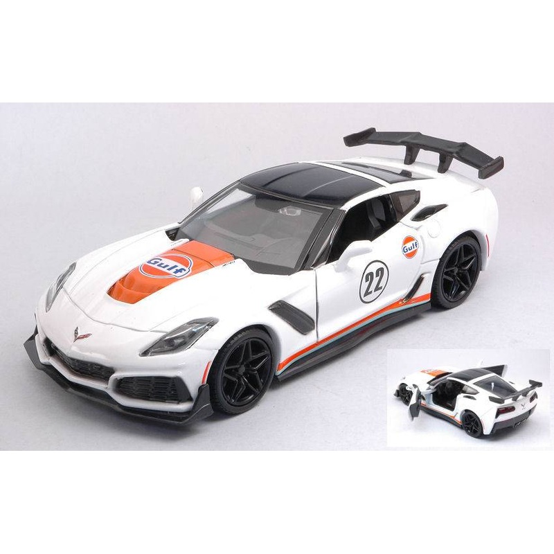 SCALE MODEL COMPATIBLE WITH CHEVROLET CORVETTE ZR1 2019 GULF 1:24 MOTORMAX MTM79657