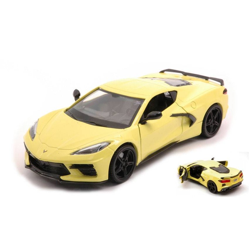 SCALE MODEL COMPATIBLE WITH CORVETTE STINGRAY 2020 YELLOW 1:24 MOTORMAX MTM79360Y