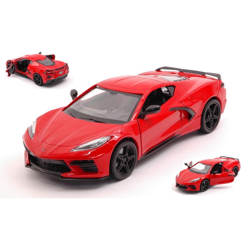 SCALE MODEL COMPATIBLE WITH CORVETTE STINGRAY C8 2020 RED 1:24 MOTORMAX MTM79360R