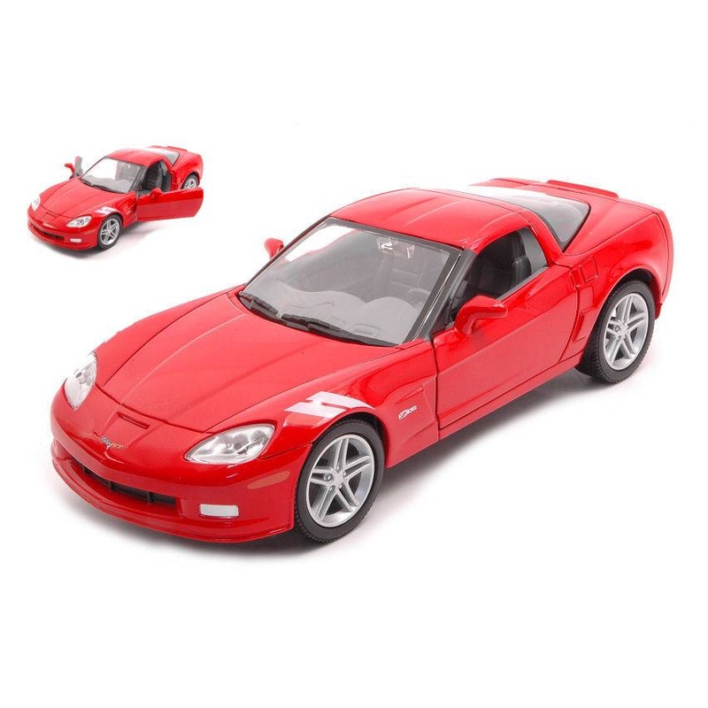 SCALE MODEL COMPATIBLE WITH CORVETTE Z06 2007 RED 1:24 LUCKY DIE CAST LDC24207R