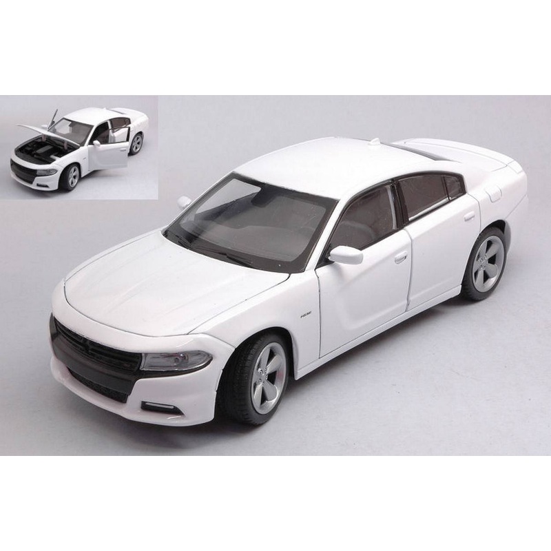 SCALE MODEL COMPATIBLE WITH DODGE CHARGER R/T WHITE 1:24 WELLY WE24079W