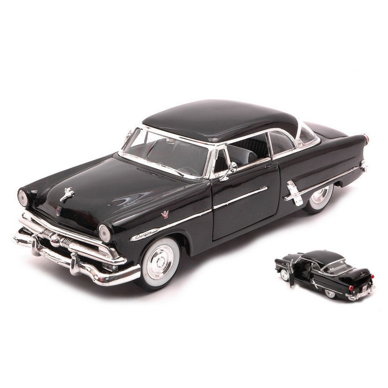 SCALE MODEL COMPATIBLE WITH FORD CRESTLINE VICTORIA 1953 BLACK 1:24-27 WELLY WE22093BK