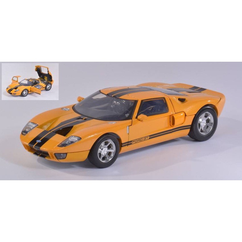 SCALE MODEL COMPATIBLE WITH FORD GT CONCEPT 2004 YELLOW W/BLACK STRIPES 1:12 MOTORMAX MTM73001Y