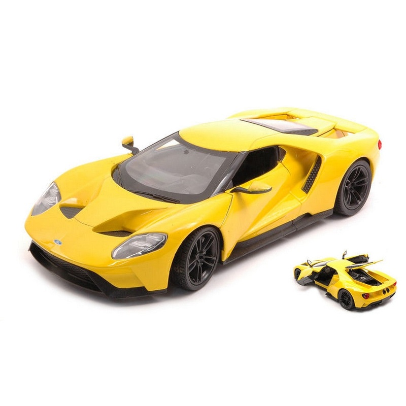 SCALE MODEL COMPATIBLE WITH FORD GT YELLOW 1:24 WELLY WE24082Y