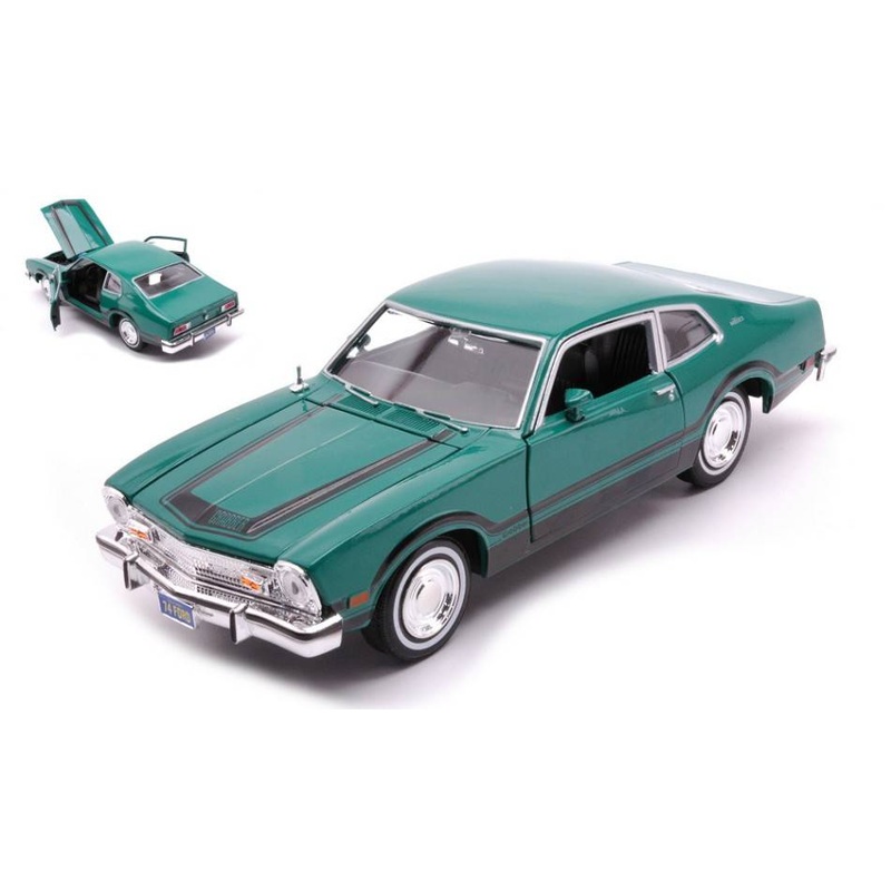 SCALE MODEL COMPATIBLE WITH FORD MAVERICK GRABBER 1974 GREEN/BLACK 1:24 MOTORMAX MTM73332GN