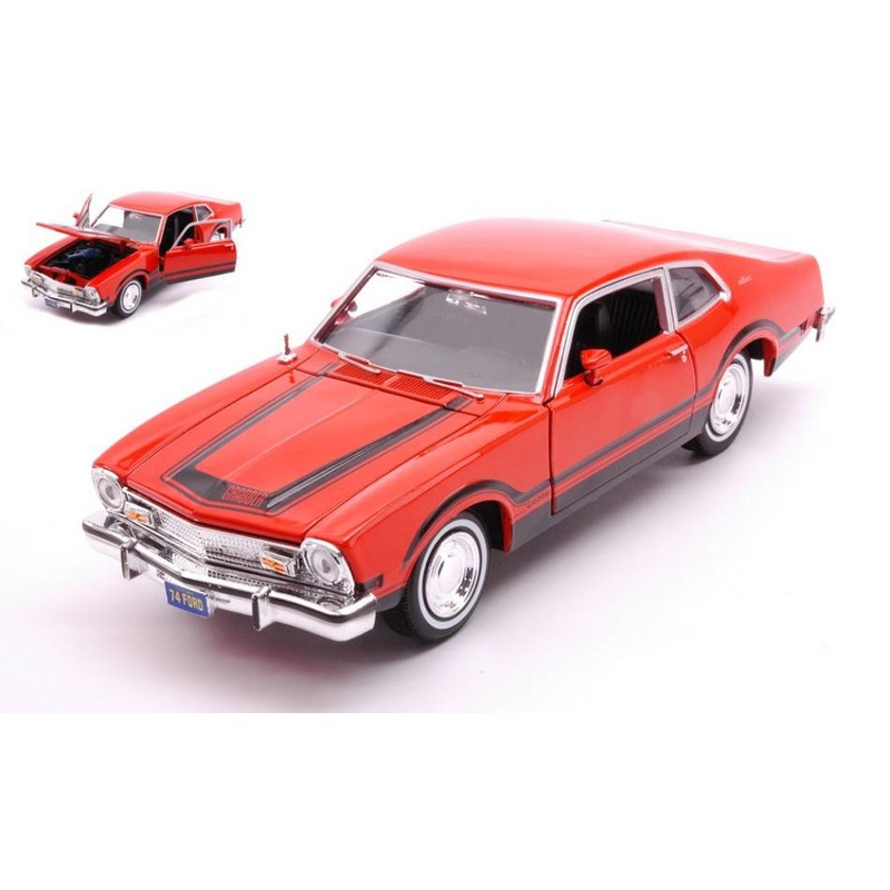 SCALE MODEL COMPATIBLE WITH FORD MAVERICK GRABBER 1974 ORANGE/BLACK 1:24 MOTORMAX MTM73332O