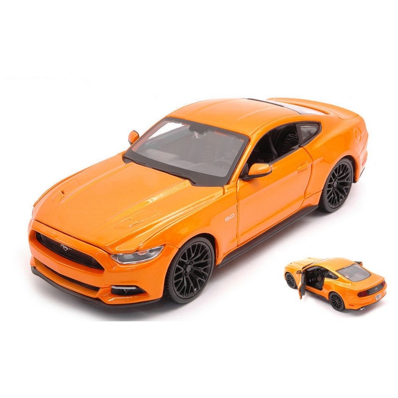 SCALE MODEL COMPATIBLE WITH FORD MUSTANG GT 2015 ORANGE 1:24 MAISTO MI31508O