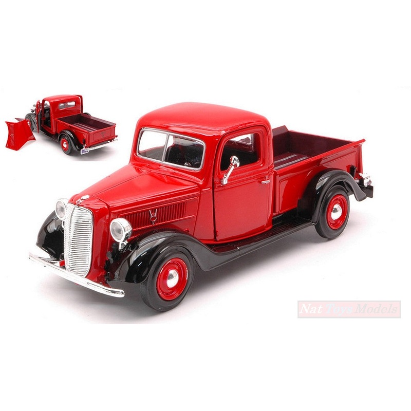 SCALE MODEL COMPATIBLE WITH FORD PICK UP 1937 RED 1:24 MOTORMAX MTM73233R
