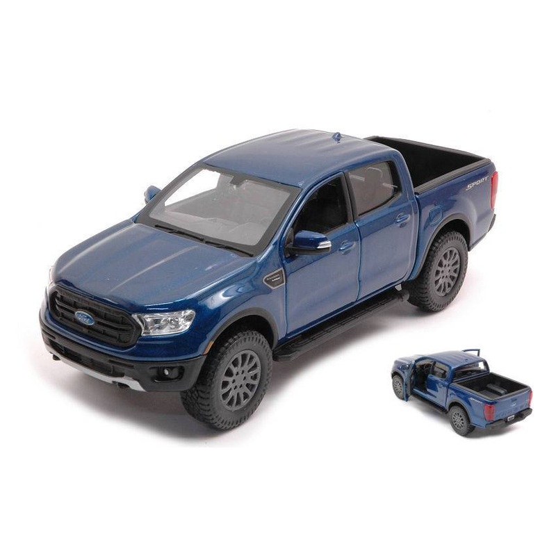 SCALE MODEL COMPATIBLE WITH FORD RANGER 2019 BLUE 1:24 MAISTO MI31521B