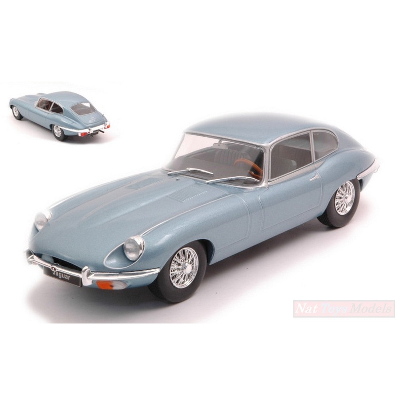 SCALE MODEL COMPATIBLE WITH JAGUAR E-TYPE METALLIC BLUE 1:24 WHITEBOX WB124039