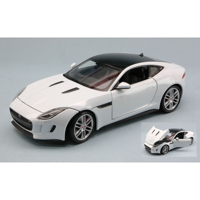 SCALE MODEL COMPATIBLE WITH JAGUAR F-TYPE 2015 WHITE 1:24 WELLY WE4060W