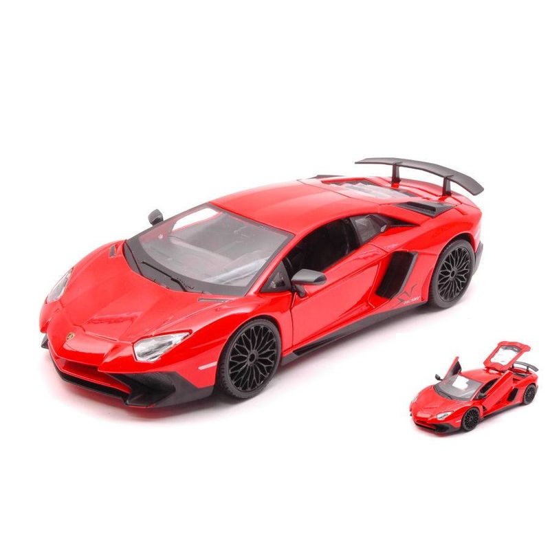 SCALE MODEL COMPATIBLE WITH LAMBORGHINI AVENTADOR LP 750-4 SUPER VELOCE 2016 RED 1:24 BURAGO BU21079R
