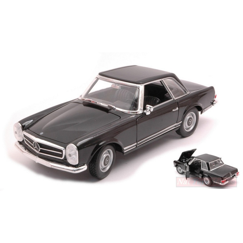 SCALE MODEL COMPATIBLE WITH MERCEDES 230 SL BLACK 1:24 WELLY WE24093BK
