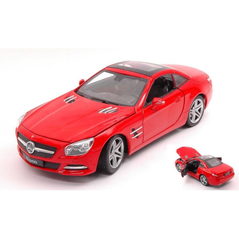 SCALE MODEL COMPATIBLE WITH MERCEDES SL500 2012 HARD TOP RED 1:24 WELLY WE24041HR