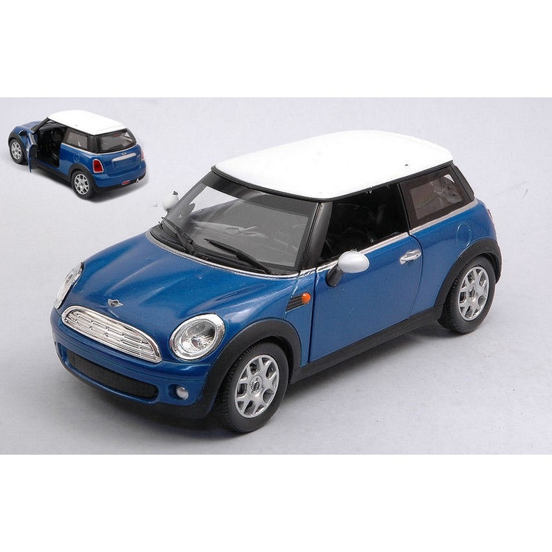 SCALE MODEL COMPATIBLE WITH NEW MINI COOPER 2002 BLUE 1:24 NEW RAY NY71023BL