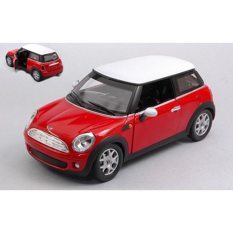 SCALE MODEL COMPATIBLE WITH NEW MINI COOPER 2002 RED 1:24 NEW RAY NY71023R