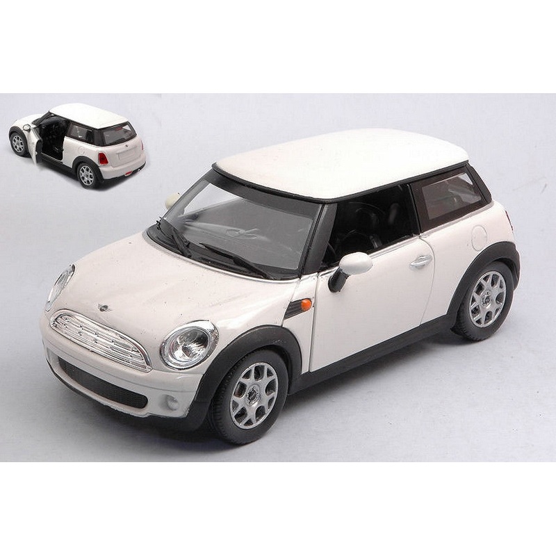 SCALE MODEL COMPATIBLE WITH NEW MINI COOPER 2002 WHITE 1:24 NEW RAY NY71023W
