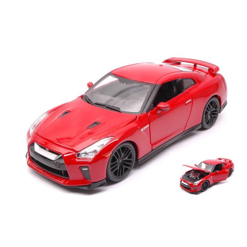 SCALE MODEL COMPATIBLE WITH NISSAN GT-R 2017 RED 1:24 BURAGO BU21082R