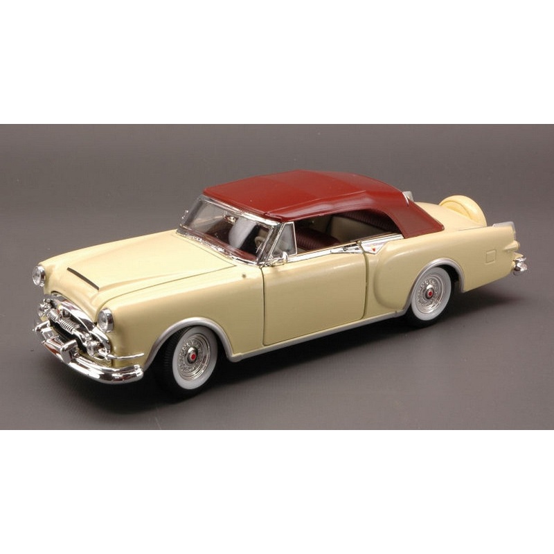 SCALE MODEL COMPATIBLE WITH PACKARD CARIBBEAN SOFT TOP 1953 YELLOW CREAM 1:24 WELLY WE4121