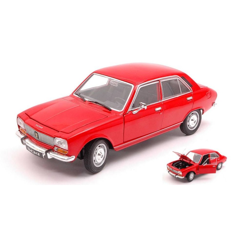 SCALE MODEL COMPATIBLE WITH PEUGEOT 504 1975 RED 1:24 WELLY WE24001R