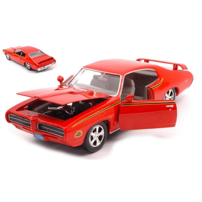 SCALE MODEL COMPATIBLE WITH PONTIAC GTO JUDGE 1969 ORANGE 1:24 MOTORMAX MTM73242O